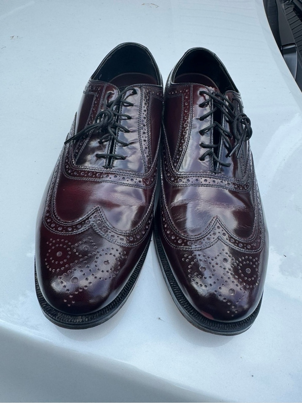 Florsheim Imperial Burgundy Longwing Wingtip Brogue Shoes Men’s 10.5 D